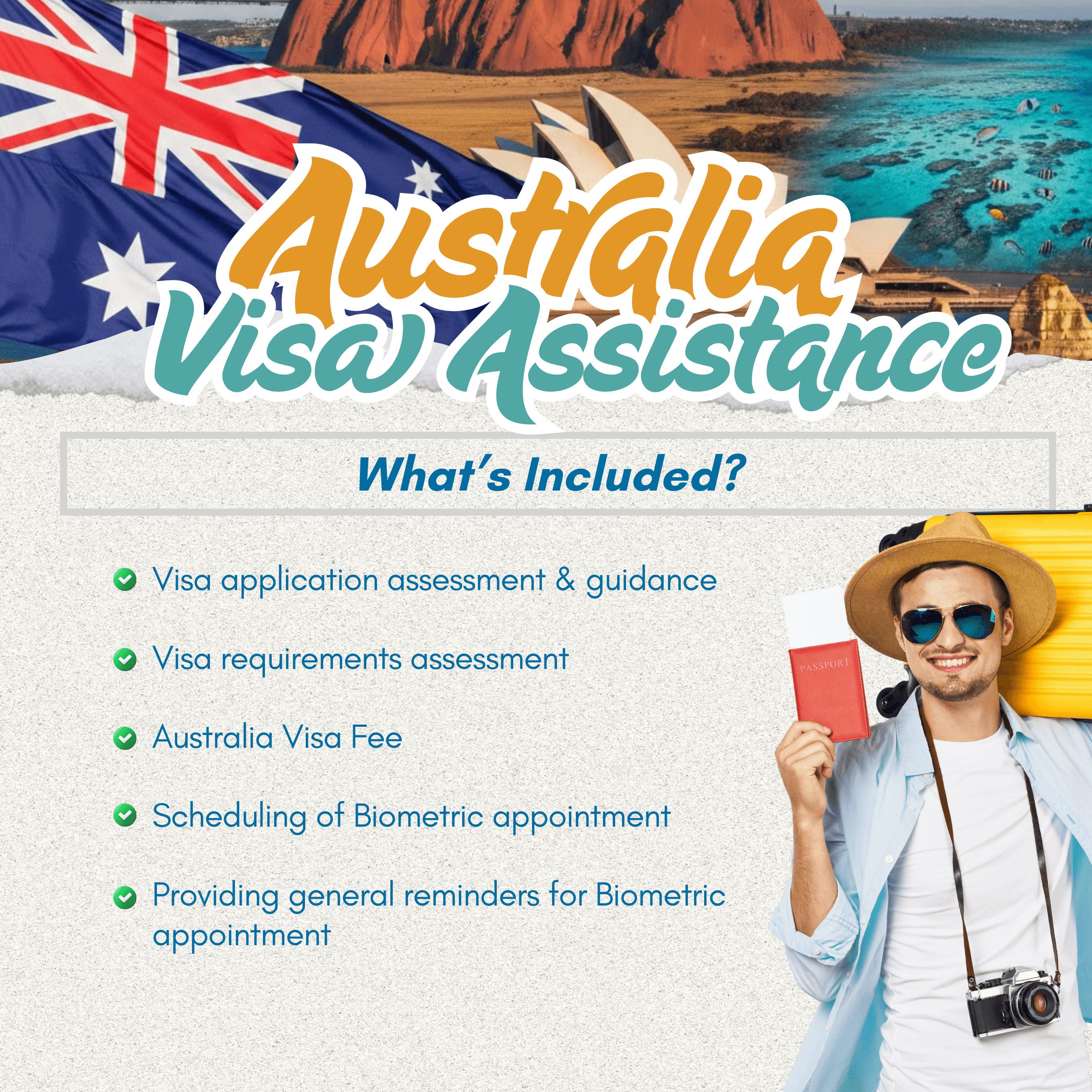 Australia visa assistance card
