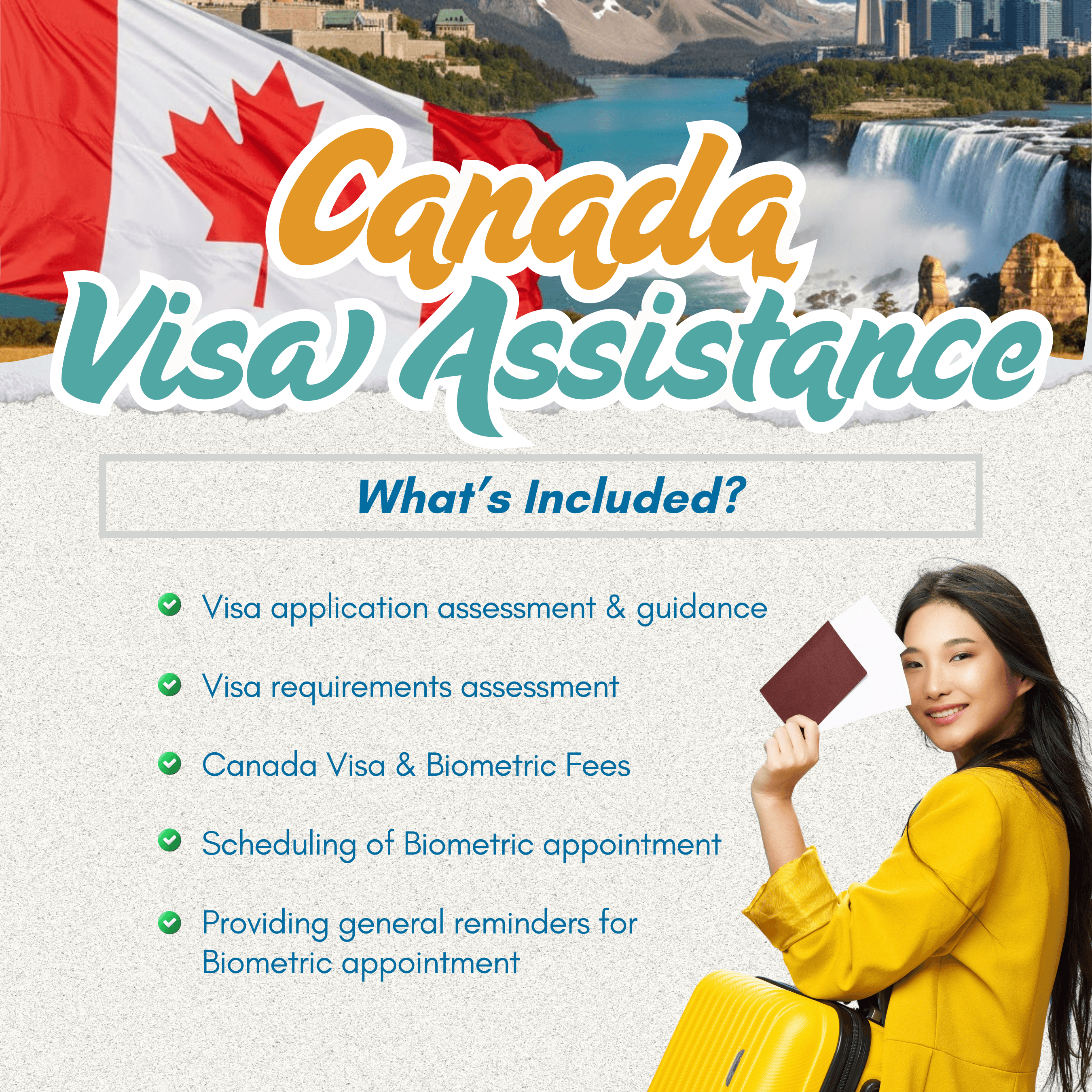 Canada visa assistance card
