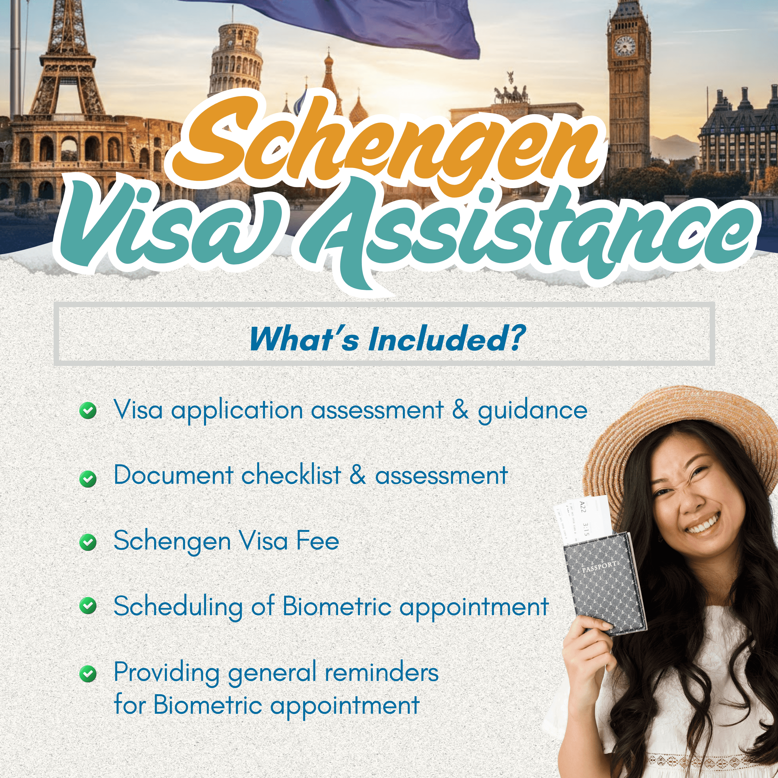 Schengen visa assistance card