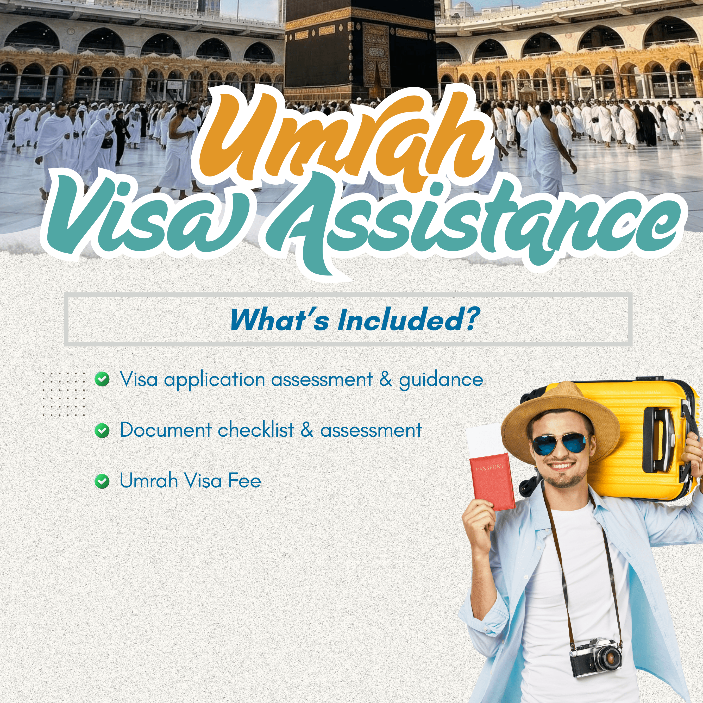 Umrah visa assistance card